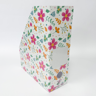 Boite de Classement Grand Format Fleurs Roses