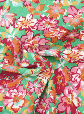Coupon 3 m viscose crinkle Vert